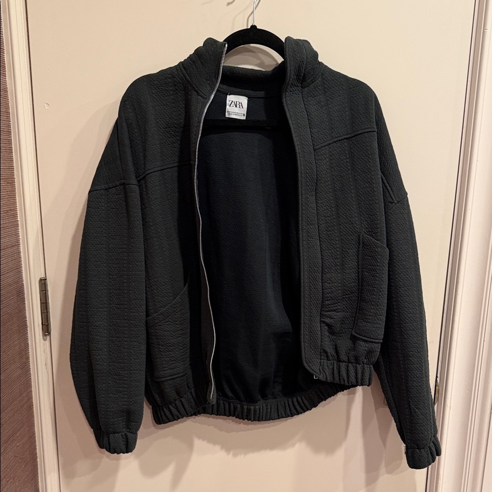 Zara Black Bomber Jacket